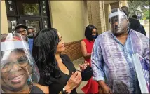  ?? CONTRIBUTE­D PHOTOS ?? Katrina Pierson, a spokespers­on for the Trump campaign, participat­ed earlier this month at a meet-and-greet event in Decatur for Black Trump supporters. Trump returns to Atlanta today to rally such Black supporters in his reelection campaign.
