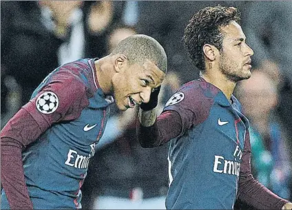  ?? FOTO: EFE ?? Mbappé y Neymar ‘Sólo’ dos de las grandes armas del PSG en su visita al Santiago Bernabéu el próximo mes de febrero