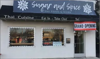  ?? PETE BANNAN - MEDIANEWS GROUP ?? Sugar and Spice Thai food & more opened on West Chester Pike in Havertown this January. While the shop has a few tables, it will focus on takeout.