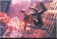  ??  ?? Marvel’s Spider-Man Miles Morales swings onto PS5