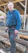  ??  ?? Scottish Crannog Centre volunteer Dave Mill was helping to rebuild an Iron Agestyle shelter when he was taken ill.