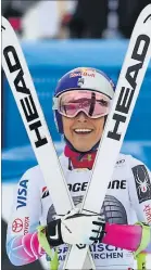  ?? [ Reuters ] ?? Lindsey Vonn strahlt, die Amerikaner­in will zweites Olympiagol­d gewinnen.