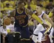  ?? MARCIO JOSE SANCHEZ — ASSOCIATED PRESS ?? LeBron James dribbles against the Warriors’ Stephen Curry during Game 1 of last year’s NBA Finals in Oakland, Calif.