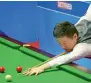  ?? AP ?? Ding Junhui during his match against Barry Hawkins. —