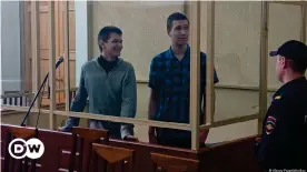  ?? ?? Ян Сидоров и Влад Мордасов в ростовском суде, октябрь 2019 года