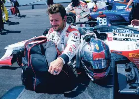  ?? MICHAEL CONROY/AP ?? Marco Andretti prepares for the Indianapol­is 500 on Sunday. Andretti started on the pole but finished in 13th place.