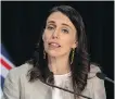  ?? NEW ZEALAND HERALD VIA AP ?? Prime Minister Jacinda Ardern speaks in Wellington, N.Z., on Monday.