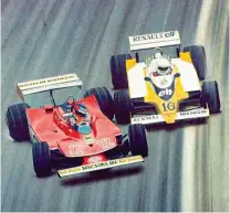  ??  ?? Above: Alan Jones; Silverston­e, 1979
Left: The Villeneuve– Arnoux battle for second was epic
Right: The first time a turbo won in F1; Dijon, 1979