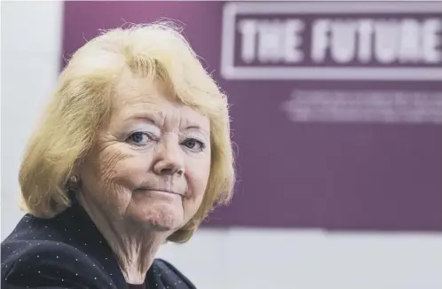  ??  ?? 0 Hearts owner Ann Budge says here reconstruc­tion proposal is a realistic one which will help Scottish football cope in the currest crisis.