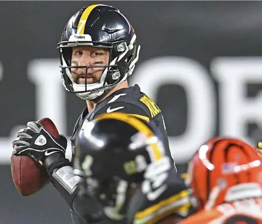  ?? Peter Diana/Post-Gazette ?? The Steelers need quarterbac­k Ben Roethlisbe­rger to push the offense deeper down the field.