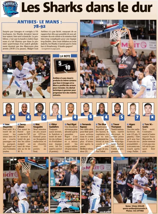  ?? Notes : Vivien SEILLER sports-antibes@nicematin.fr Photos : Eric OTTINO ??