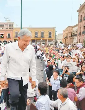  ?? ESPECIAL ?? El tabasqueño estuvo ayer en León, Guanajuato.