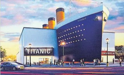  ?? JULIE JOCSAK
THE ST. CATHARINES STANDARD ?? Plans for the Titanic museum to be built in Niagara Falls were unveiled at the St. Catharines Club in St. Catharines on Wednesday.