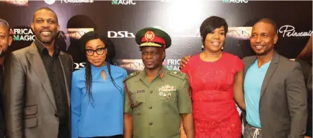  ??  ?? '76 movie's stakehoder­s during its private screening in Lagos