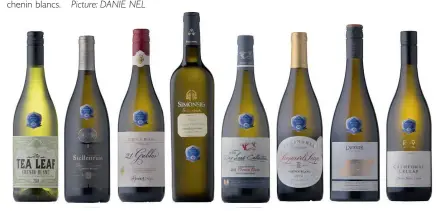  ?? Picture: DANIE NEL ?? FIRST CLASS: Some of 2015’s top chenin blancs.