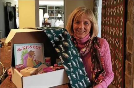  ?? LINDA STEIN — DIGITAL FIRST MEDIA ?? Cindy Kerr’s charity, Ryan’s Case for Smiles, has delivered more than 1.7 million colorful pillowcase­s to children in 363 hospitals. For her efforts, the Eagles are flying her and her husband to Super Bowl LII.