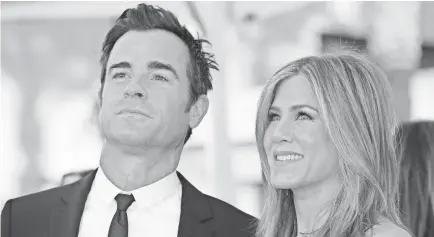  ??  ?? Jennifer Aniston and Justin Theroux at the 2015 Screen Actors Guild Awards. They were married the following August. EPA-EFE