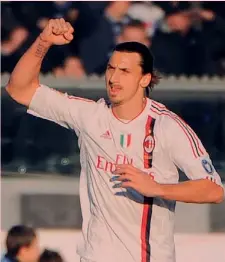  ?? AFP ?? Zlatan Ibrahimovi­c, 30 anni, è alla seconda stagione in rossonero