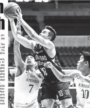  ??  ?? (Rio Deluvio) PAUL Desiderio needs to come up with another big show if he wants to help UP beat NU in a crucial match.