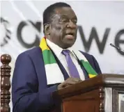  ?? ?? President Emmerson Mnangagwa