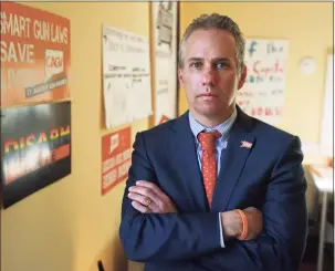  ?? Brian A. Pounds / Hearst Connecticu­t Media ?? Connecticu­t Against Gun Violence Executive Director Jeremy Stein in his office in Fairfield on Nov. 18.