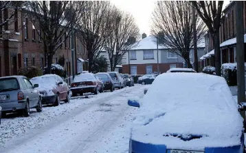  ??  ?? SNOW JOKE: Driving on snow or heavy ice is extremely hazardous so the best advice to motorists is be prepared and allow extra time for your journey if you need to travel at all