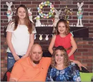  ?? Contribute­d photo ?? Henry Maikowski with his wife, Kiersten Terribile, and their daughters, Alyssa, left, and Amber.