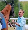  ??  ?? HOPEFUL: Trainer Charlie Appleby with Masar