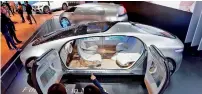  ?? — Bloomberg ?? Mercedes-Benz’s self-driving F015 concept car is on display at the Tokyo Motor Show.