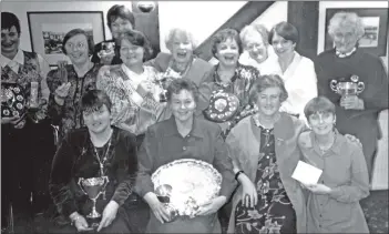  ?? B09twe04 ?? Brodick Golf Club ladies section enjoyed their centenary dinner and prizegivin­g last Saturday.