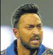  ?? AFP ?? Krunal Pandya claimed three wickets against KKR.