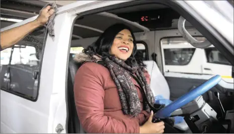  ?? PICTURES: AYANDA NDAMANE/ AFRICAN NEWS AGENCY/ ANA ?? Leatitia Solomons-Manuel and her Rykie, the vehicle she uses to pick up, drop off, learn from and teach anyone with whom she comes in contact with.