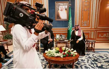  ?? — AP ?? Financial clout: Riyadh’s allied media organisati­ons across the region had earlier echoed the Saudi denial of any knowledge of Khashoggi’s fate.