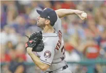  ?? TONY DEJAK/ASSOCIATED PRESS FILE PHOTO ?? Astros pitcher Justin Verlander, already successful, took the coaching staff’s suggestion­s to change how he pitches. He is a top candidate for the AL Cy Young Award this year, with a 15-4 record and 2.68 ERA.