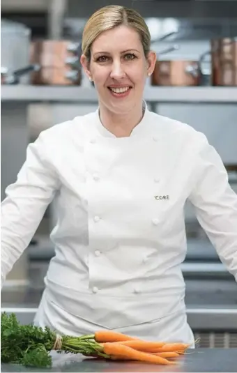  ??  ?? Master chef: Clare Smyth’s restaurant Core in London was awarded two Michelin stars this year