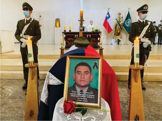  ?? ?? ► El cabo David Florido (31) fue asesinado el viernes 10 de junio de 2022 en la comuna de Pedro Aguirre Cerda.