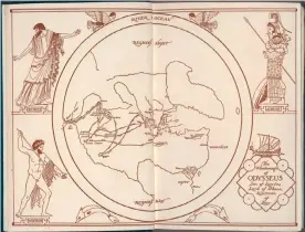  ?? Museum, and Botanical Gardens. ?? Map from the front endpapers of a 1935 edition of Homer’s Odyssey. Photograph: Reproduced with permission of the Licensor through PSLclear. The Huntington Library, Art