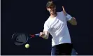  ?? Photograph: Matthew Stockman/Getty Images ?? Andy Murray prepares for the Cincinnati Masters, a warm-up event for the US Open.
