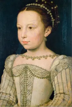  ?? ?? Marguerite de Valois (1553-1615), de François Clouet (vers 1510-1572).