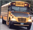  ?? Ned Gerard / Hearst Conn. Media file photo ?? A school bus at Sunnyside Elementary School in Shelton in October.
