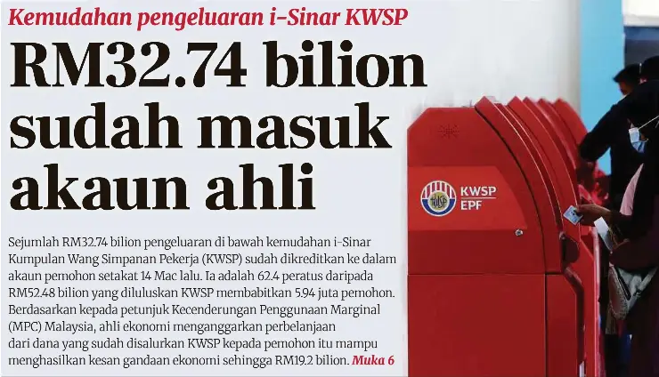 Rm32 74 Bilion Sudah Masuk Akaun Ahli Pressreader