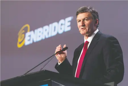  ?? F. CARTER SMITH/BLOOMBERG FILES ?? Enbridge Inc. president and CEO Al Monaco says his company is in discussion­s with Michigan as a result of a court-ordered mediation process before a shutdown order for its Line 5 pipeline taking effect next week. Enbridge has insisted Line 5 is safe.