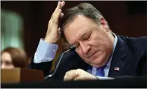 ?? SUSAN WALSH / ASSOCIATED PRESS ?? Secretary of State Mike Pompeo testifies before the Senate Foreign Relations Committee during a hearing on diplomacy and national security July 25 in Washington.
