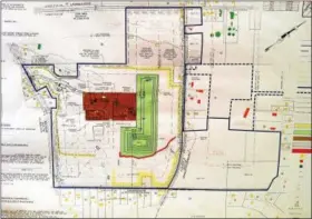  ?? SUBMITTED PHOTO ?? The site plan for two of the four Gibraltar Rock parcels which received preliminar­y approval from the New Hanover Supervisor­s in 2015 and will soon be up for another vote on final site plan approval.