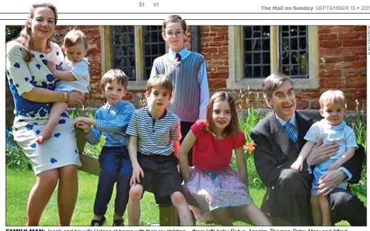  ??  ?? FAMILY MAN: Jacob and his wife Helena at home with their six children – (from left) baby Sixtus, Anselm, Thomas, Peter, Mary and Alfred