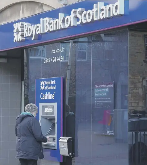  ??  ?? 0 RBS has come under fire over its most recent plans to close up to 62 branches across Scotland