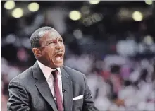  ?? NATHAN DENETTE THE CANADIAN PRESS ?? Raptors coach Dwane Casey reacts against the Washington Wizards in Toronto on Tuesday night.