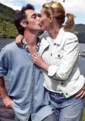  ??  ?? Sealed with a kiss: Emma and Greg Wise at Loch Eck the day after their 2003 wedding