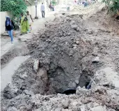  ??  ?? Roads at Himayatnag­ar are being dug up for laying pipelines causing inconvenie­nce to the public. – DC