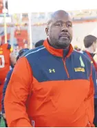  ?? AP FILE ?? Alabama offensive coordinato­r Mike Locksley, whose tumultuous time as New Mexico head coach ended with a 2-26 record, could become the new head coach at Maryland.